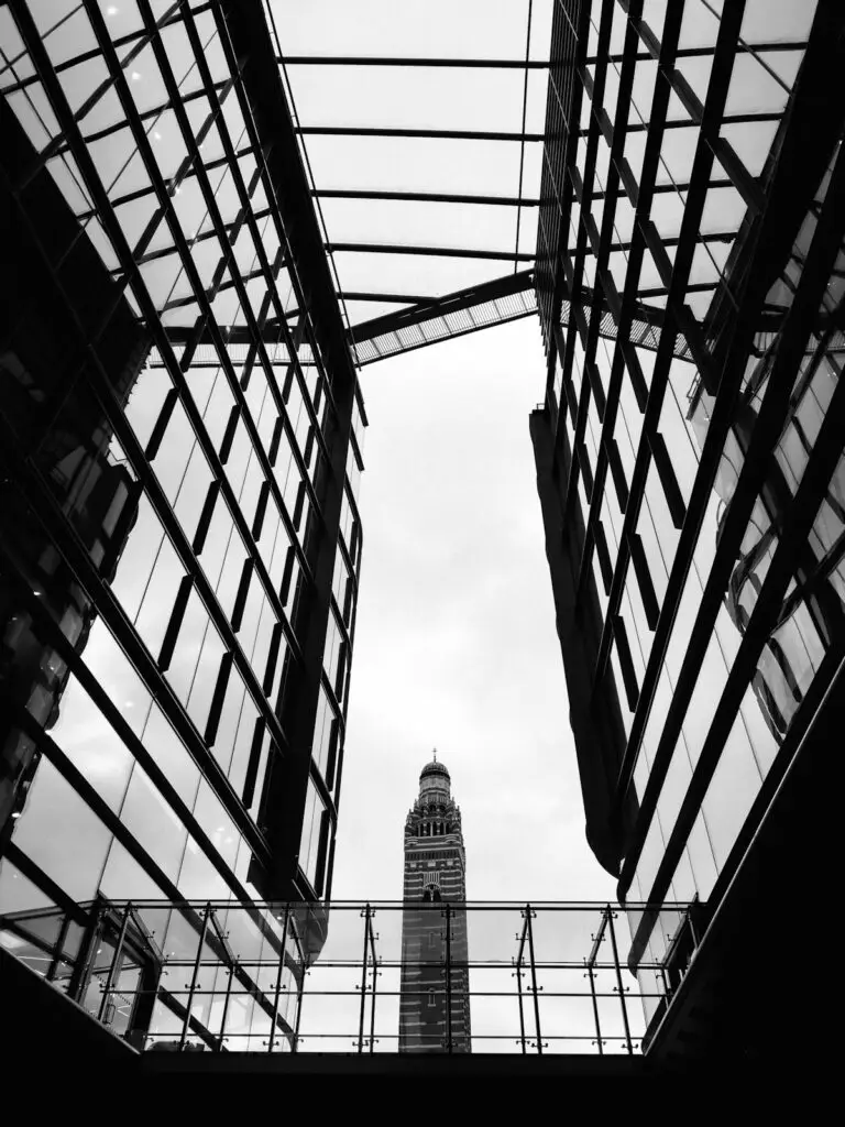 Monochrome tall building